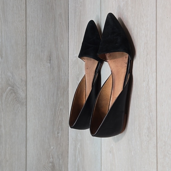 Madewell Women Leather The Pointed Toe Flats shoes sz 7 - Picture 2 of 14